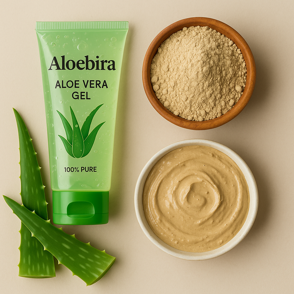 🌿 AloeBira & Multani Mitti Face Pack: Your Natural Glow Secret