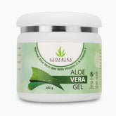 AloeBira Natural Aloe Vera Gel | with Vitamin C & E | Hydrates, Moisturizes & Soothes Irritated Skin | Pure & Natural Aloe Vera Gel for Face, Acne, Scars, Dark Circles & Sunburn (400 g)