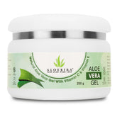 AloeBira Natural Aloe Vera Gel | with Vitamin C & E | Hydrates, Moisturizes & Soothes Irritated Skin | Pure & Natural Aloe Vera Gel for Face, Acne, Scars, Dark Circles & Sunburn (200 g)